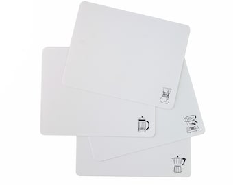 Coffee Lover's Set | Set of 8 Letterpress Flat Notecards