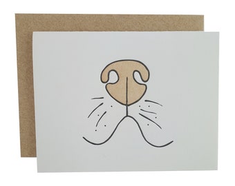 Dog Whiskers | Letterpress Printed Greeting Card