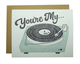 Letterpress Record Player | Side A Card