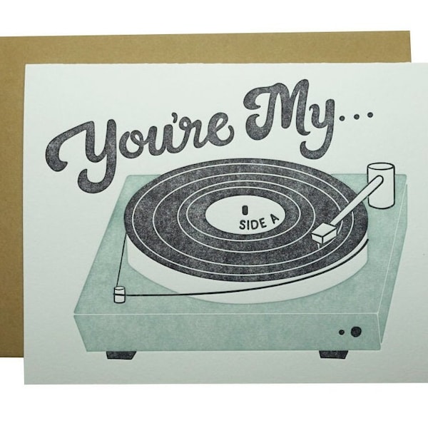 Letterpress Record Player | Side A Card