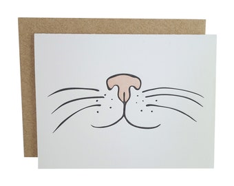 Cat Whiskers | Letterpress Printed Greeting Card