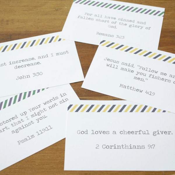 Scripture Memory Cards {set of 20} - 4x6 Digital Printable