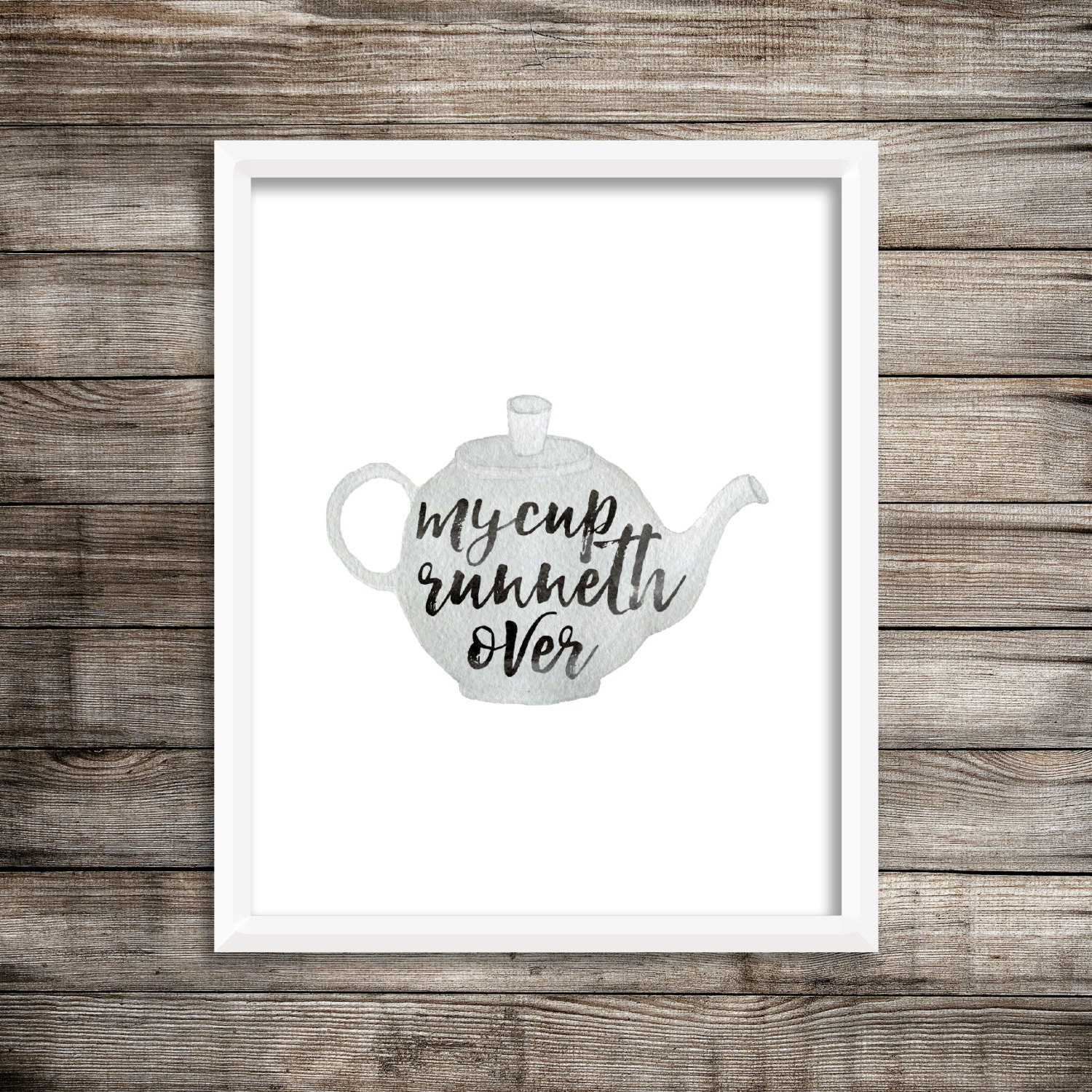 My Cup Runneth Over watercolor Printable Digital Print - Etsy