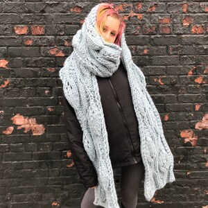 Oversized wool scarf