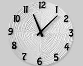 LARGE  WALL CLOCK, White Clock, Wedding Gift, White Wall clock, Modern Wall Clock, Unique Wall Clock,