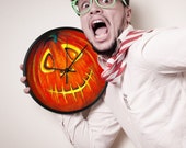 HALLOWEEN Wall CLOCK Pumpkin home decor unique Halloween wall decor