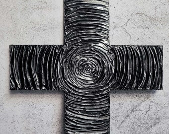 Black Christian CROSS, Crucifix Wall Decor, Christian Family Gift for Holidays