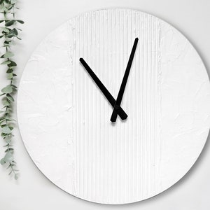 WHITE WALL CLOCK minimalist decor scandinavian wall art