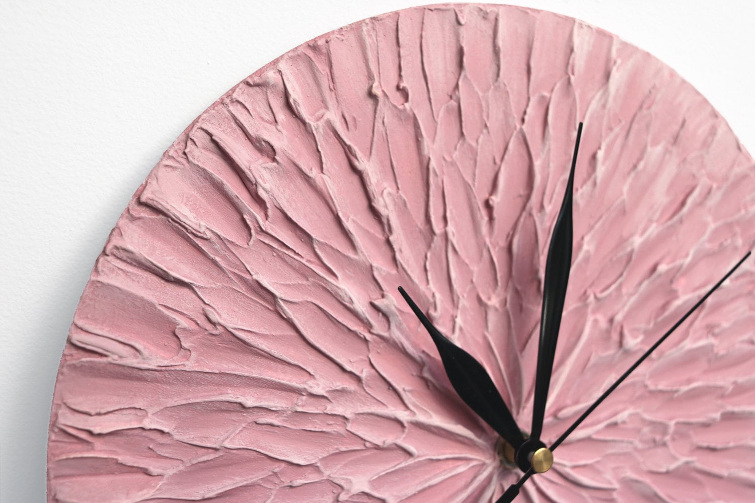 Pink Clock Modern WALL CLOCK Pink Home Decor Pink Wall Etsy