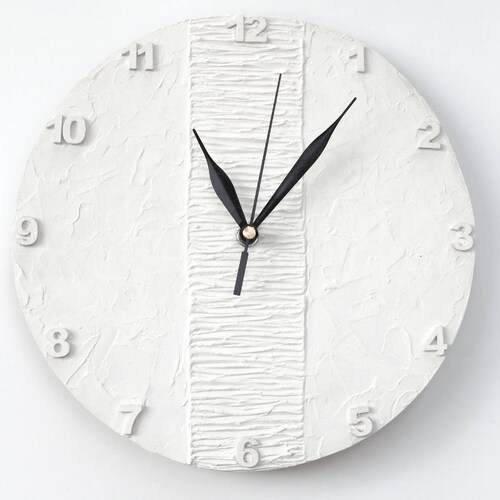 White Clock Black and White Wall Decor Modern WALL CLOCK With Etsy