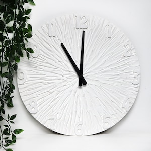 scandinavian wall art WHITE CLOCK minimalist decor