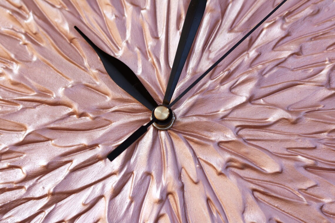 Rose Gold Decor Wall Clock Unique Wall Clock Modern WALL Etsy