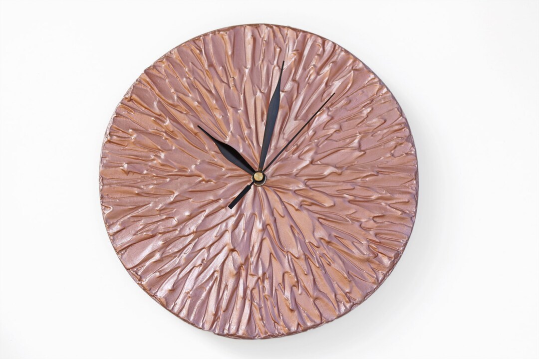 Rose Gold Decor Wall Clock, Unique Wall Clock, Modern WALL CLOCK, Rose