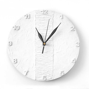 Weisse Uhr Moderne WALLUHR, weisse Wanduhr Büro weiss Wohndekor schwarz weiss