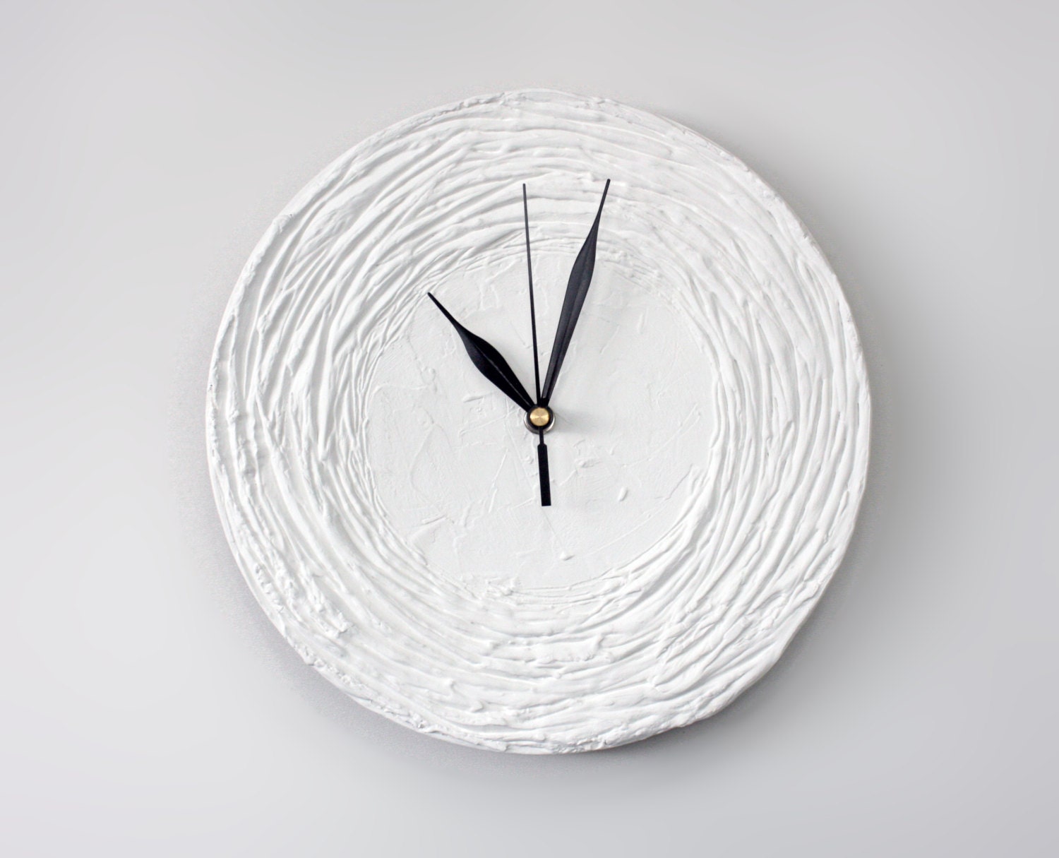 WHITE Clock Modern WALL CLOCK White Home Decor White wall Etsy