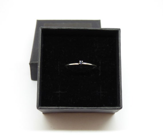 Tiny sapphire ring ~ Silver sapphire ring ~ Sapph… - image 6