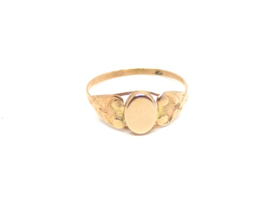 Gold signet ring ~ 14k gold signet ~ 585 yellow go