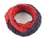Super Chunky Infinity Scarf, Chunky Cowl, Over Sized Scarf, Blue Winter Scarf, Big Double Wrap, Winter Cowl, Wool Scarf, Knitted Scarf