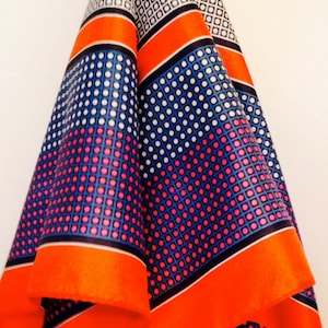 Red, White and Blue 80&#39;s Polka Dot  Scarf