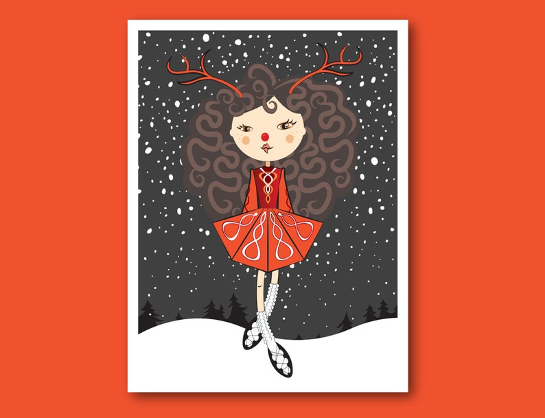 Graphic Art Poster Irish Dancers /"The Reel/" Wall Art