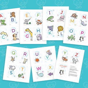 Printable Flash Cards / Flash cards for Kids / ABC FlashCards / Alphabet / Printable Alphabet / Printable & instant download image 2