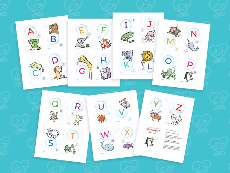 Printable Flash Cards / Flash cards for Kids / ABC FlashCards / Alphabet / Printable Alphabet / Printable & instant download image 2