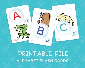 Printable Flash Cards / Flash cards for Kids / ABC FlashCards / Alphabet / Printable Alphabet / Printable & instant download