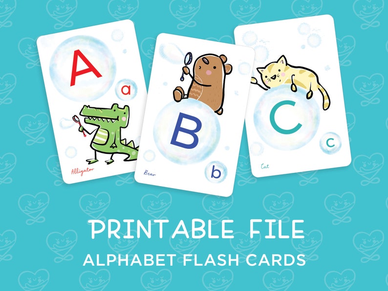 Printable Flash Cards / Flash cards for Kids / ABC FlashCards / Alphabet / Printable Alphabet / Printable & instant download image 1