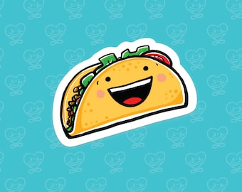 Taco Sticker / Vinyl Sticker / Laptop Sticker / Water Bottle Sticker / Vinyl Decal / Journal Sticker