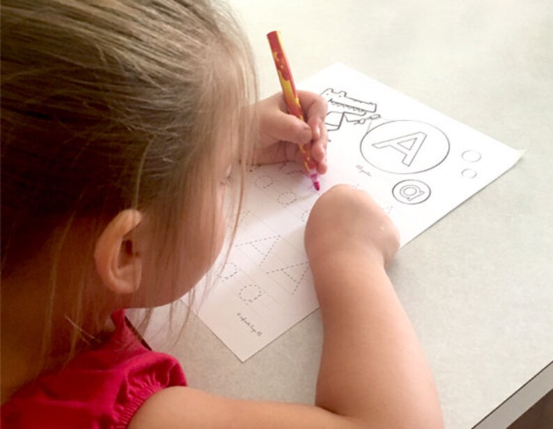 traceable alphabet worksheets alphabet tracing letters etsy