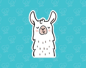 Llama Sticker / Vinyl Sticker / Laptop Sticker / Water Bottle Sticker / Vinyl Decal / Journal Sticker