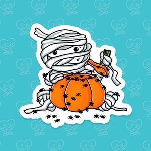 Mummy Sticker / Halloween Sticker / Vinyl Sticker / Laptop Sticker / Water Bottle Sticker / Vinyl Decal / Journal Sticker