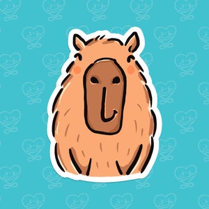 Capybara Sticker / Vinyl Sticker / Laptop Sticker / Water Bottle Sticker / Vinyl Decal / Journal Sticker