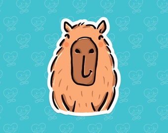 Capybara Sticker / Vinyl Sticker / Laptop Sticker / Water Bottle Sticker / Vinyl Decal / Journal Sticker