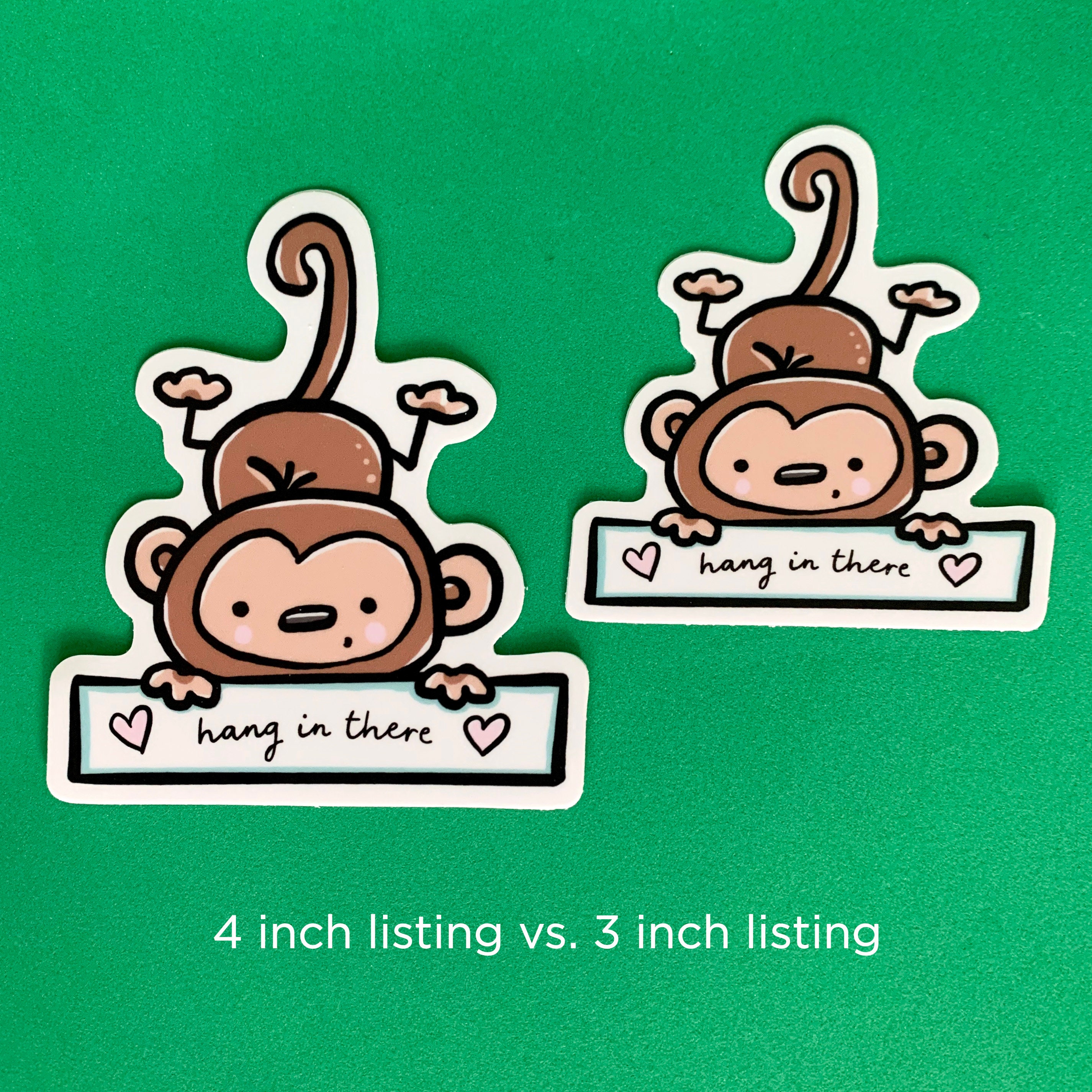 Monkey Sticker /hang in There Sticker/ Vinyl Sticker / Laptop | Etsy