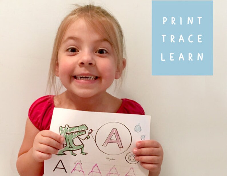 Traceable Alphabet Worksheets/ Alphabet Tracing Letters | Etsy