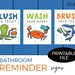 kittyglitter reviewed Set of 3 Printables - Bathroom Reminders / Sea Theme / Flush the toilet, Wash your hands, Brush your teeth / Instant Download