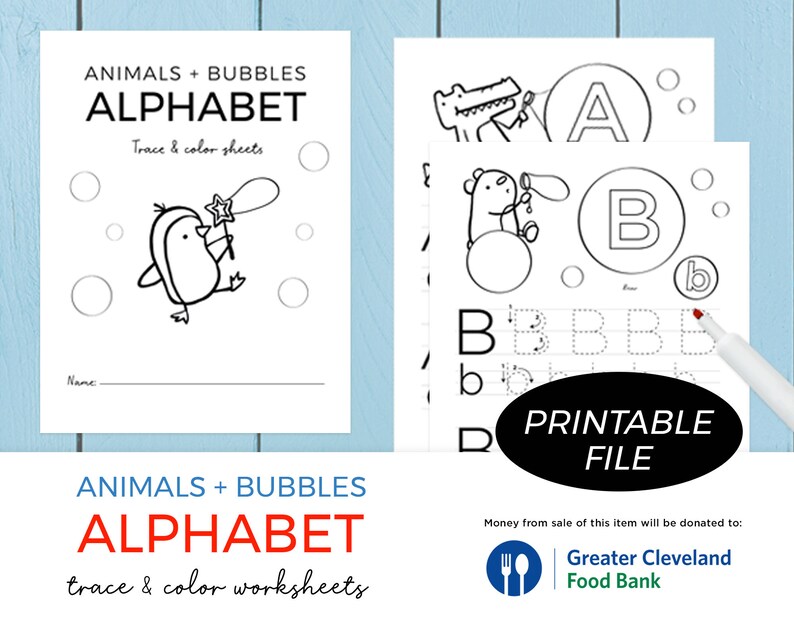 traceable alphabet worksheets alphabet tracing letters etsy