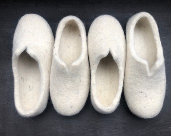 Zapatillas de fieltro de lana hechas a mano: zuecos orgánicos para interior y exterior