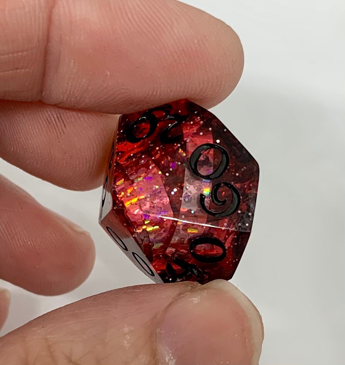 Dice Handmade resin polyhedral dice set ruby treasure dice set Etsy