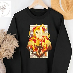 Slayer Shirt Demon Shirt Gift for Anime Fan Gift For Anime Lover Reng0ku Shirt Flame Pillar Anime Graphic Shirt Cool Anime Shirt