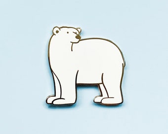 Polar Bear Enamel Pin Badge