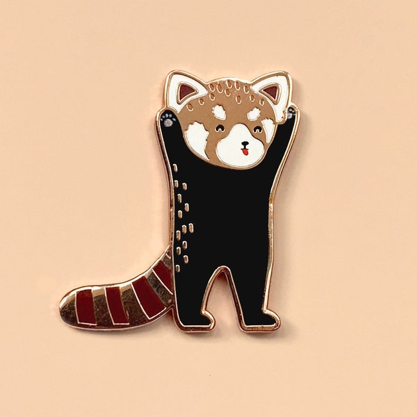Red Panda Enamel Pin - Cute Animal Pin, Pin Badge, Hard Enamel Pin, Animal Brooch, Lapel Pin, Small Gift for Him or Her, Animal Accessory