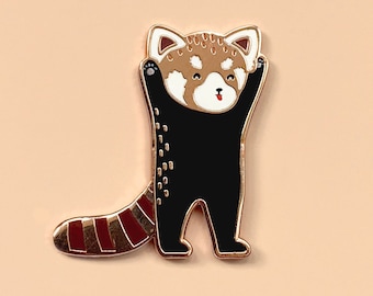 Red Panda Enamel Pin - Cute Animal Pin, Pin Badge, Hard Enamel Pin, Animal Brooch, Lapel Pin, Small Gift for Him or Her, Animal Accessory