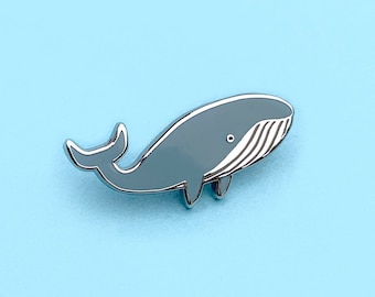 Whale Hard Enamel Pin - Ocean Animal Pin Badge, Blue Cute Nature Brooch, Lapel Pin, Small Gift, Sealife