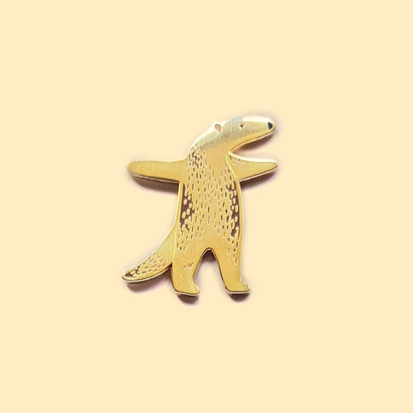 Tamandua Anteater Hard Enamel Pin - Cute Animal Pin, Gold Lapel Pin, Small Gift, Funny Meme Accessory, Come At Me Bro