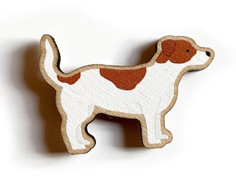 Gold Jack Russell Terrier Dog Brooch