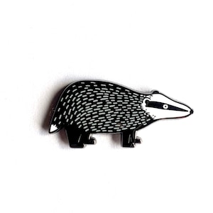 Badger Enamel Pin - Cute Animal Pin, Pin Badge, Hard Enamel Pin, Animal Brooch, Lapel Pin, Small Gift, Woodland Animal