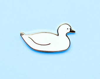 Pin esmaltado de pato blanco - Pato Pekín americano