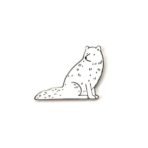 Arctic Fox Enamel Pin - Cute Animal Pin, White Pin Badge, Hard Enamel Pin, Animal Brooch, Lapel Pin, Small Gift, Arctic Animal, Snow